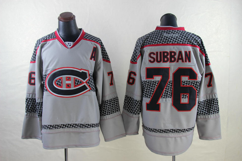 NHL Montreal Canadiens #76 Subban Grey Jersey