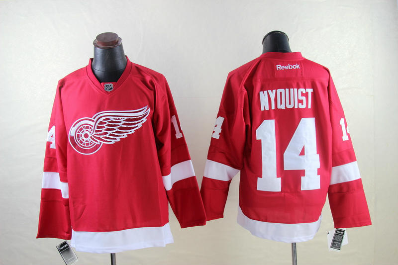 NHL Reebok Detroit Red Wings #14 Nyquist Red Jersey