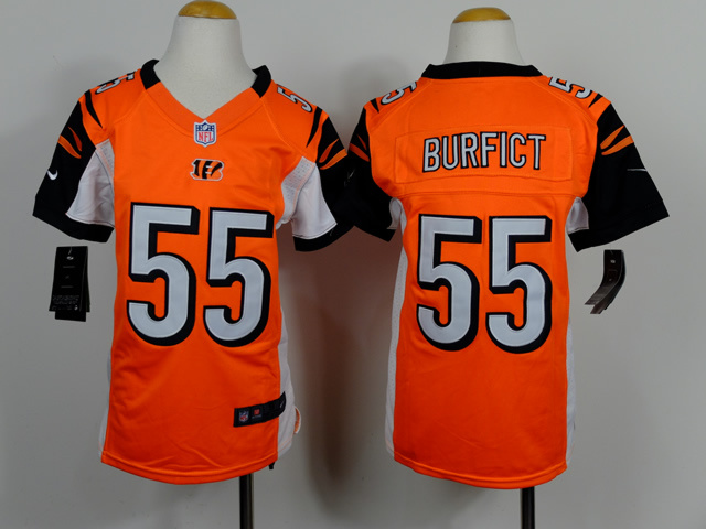 Nike NFL Cincinnate Bengals #55 Burfict Orange Youth Jersey
