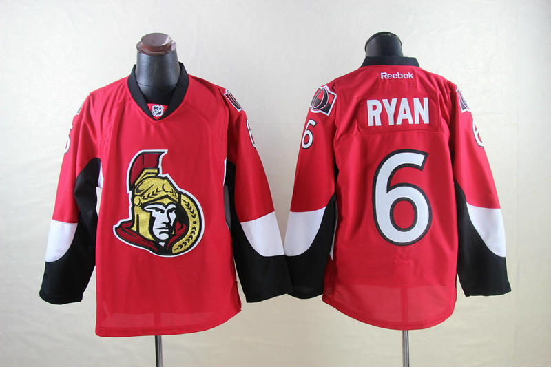 NHL Ottawa Senators #6 Bobby Ryan Red Jersey