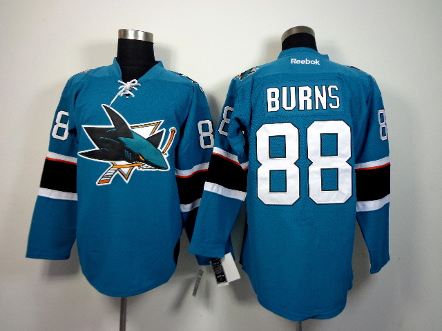 NHL San Jose Sharks #88 Burns Blue Jersey