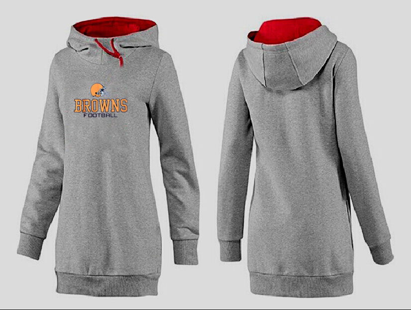 Nike Cleveland Browns Womens All Time Performance Hoodie--Grey Color