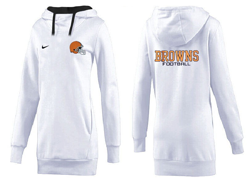 Nike Cleveland Browns Womens All Time Performance Hoodie--White