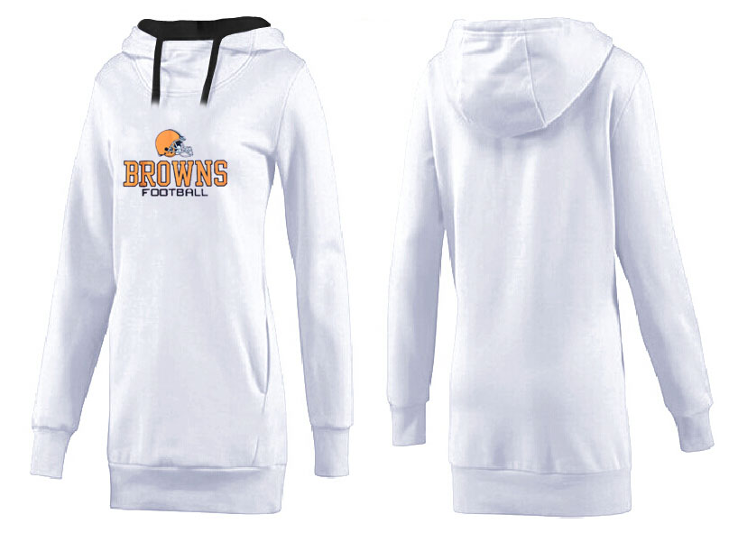 Nike Cleveland Browns Womens All Time Performance Hoodie-White Color