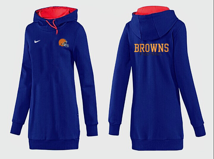 Nike Cleveland Browns Womens All Time Performance Hoodie-Blue