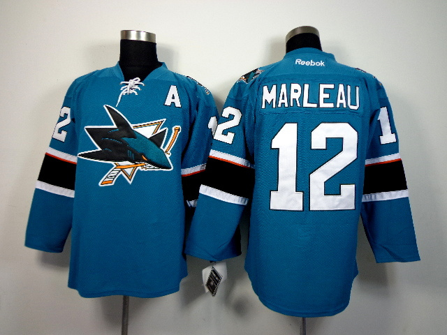 NHL San Jose Sharks #12 Marleau Blue Jersey