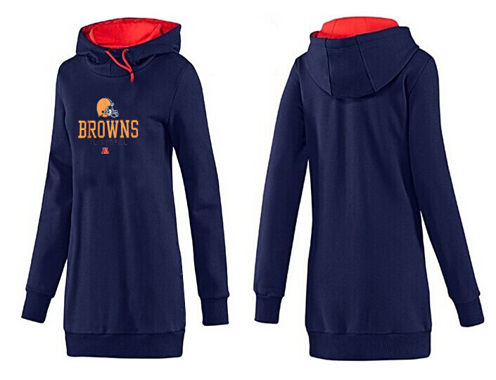 Cleveland Browns Womens All Time Performance Hoodie--D.Blue Color