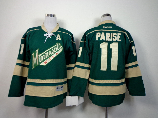 NHL Minnesota Wild #11 Parise Green Youth jersey