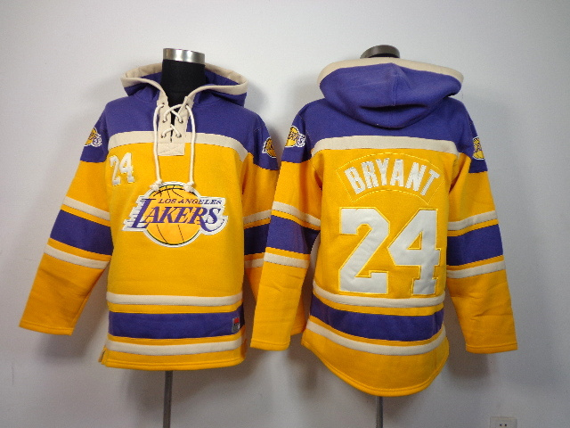 NBA Los Angeles Lakers #24 Bryant Yellow Purple Hoodie