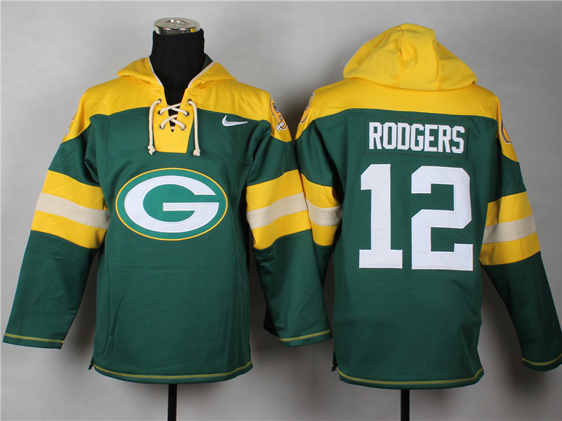 Nike NFL Green Bay Packers #12 Rodgers Green Hoodie