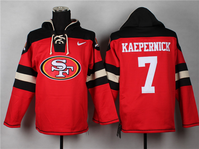 Nike NFL San Francisco 49ers #7 Kaepernick Red Hoodie