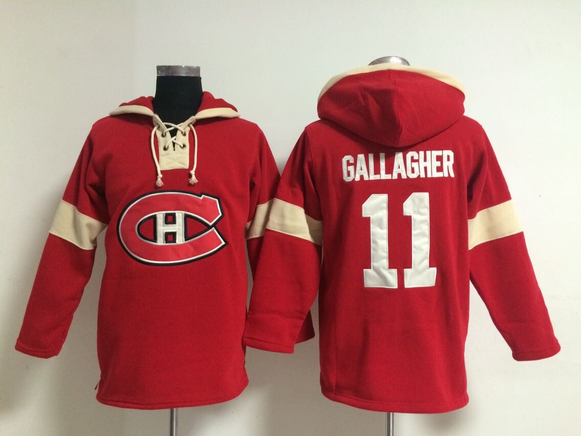 NHL Montreal Canadiens #11 Gallagher Red Hoodie