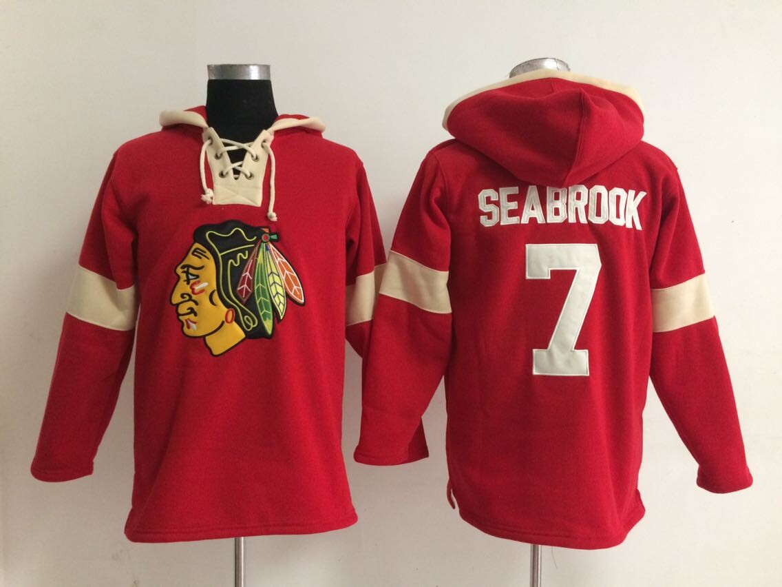NHL Chicago Blackhawks #7 Seabrook Red Hoodie