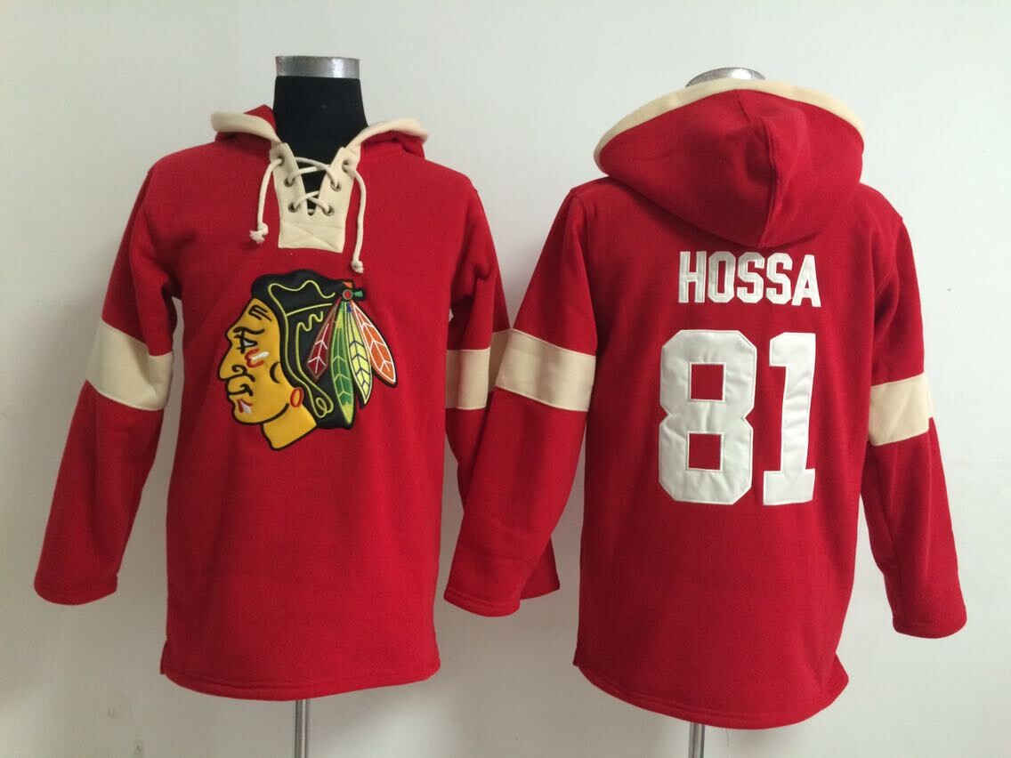 NHL Chicago Blackhawks #81 Hossa Red Hoodie