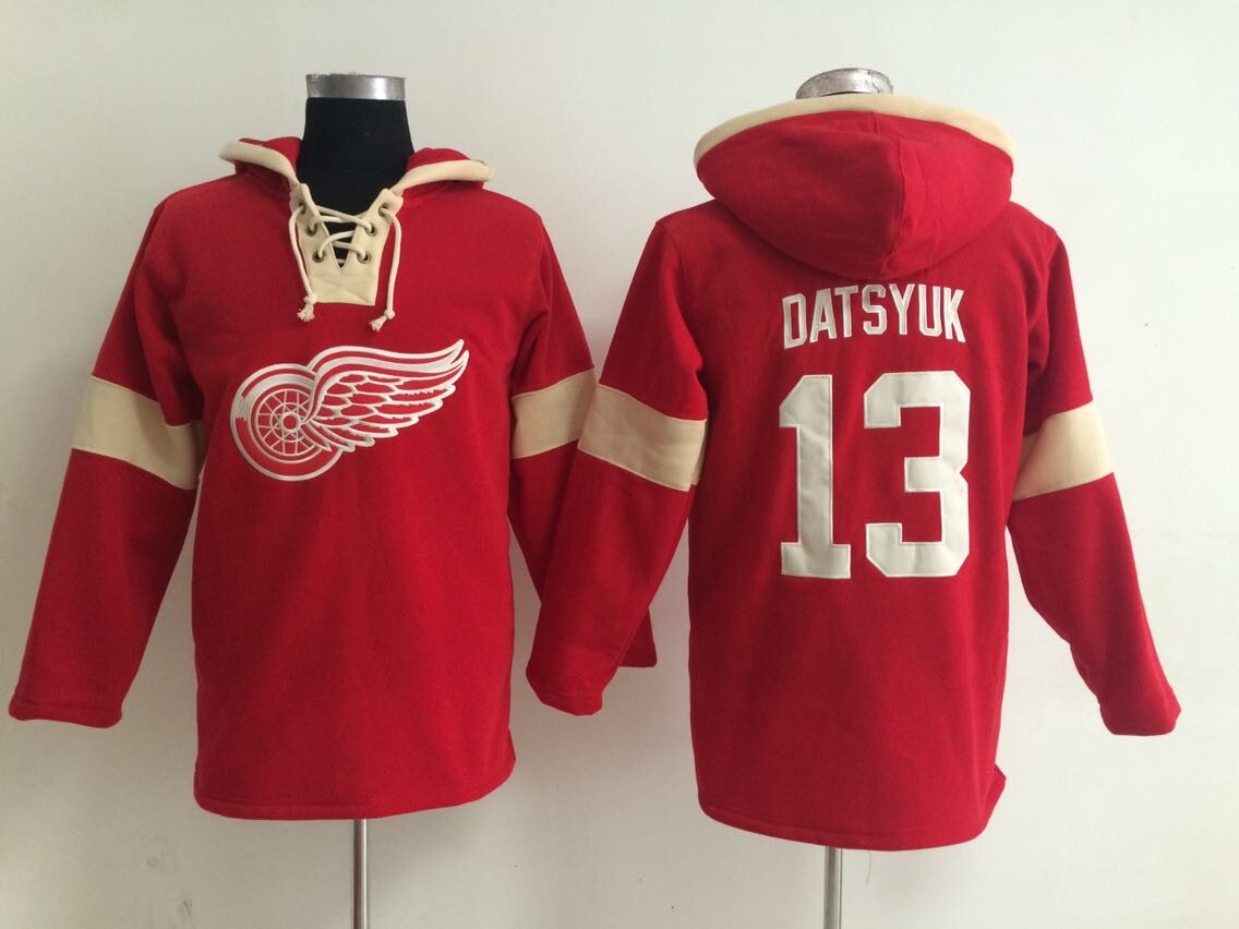 NHL Detroit Red Wings #13 Datsyuk Red Hoodie