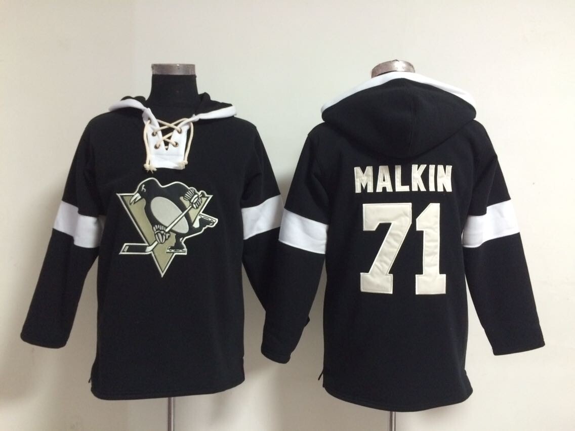 NHL Pittsburgh Penguins #71 Malkin Black Hoodie