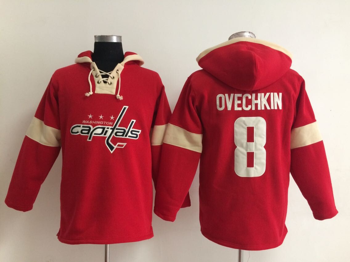 NHL Washington Capitals #8 Ovechkin Red Hoodie