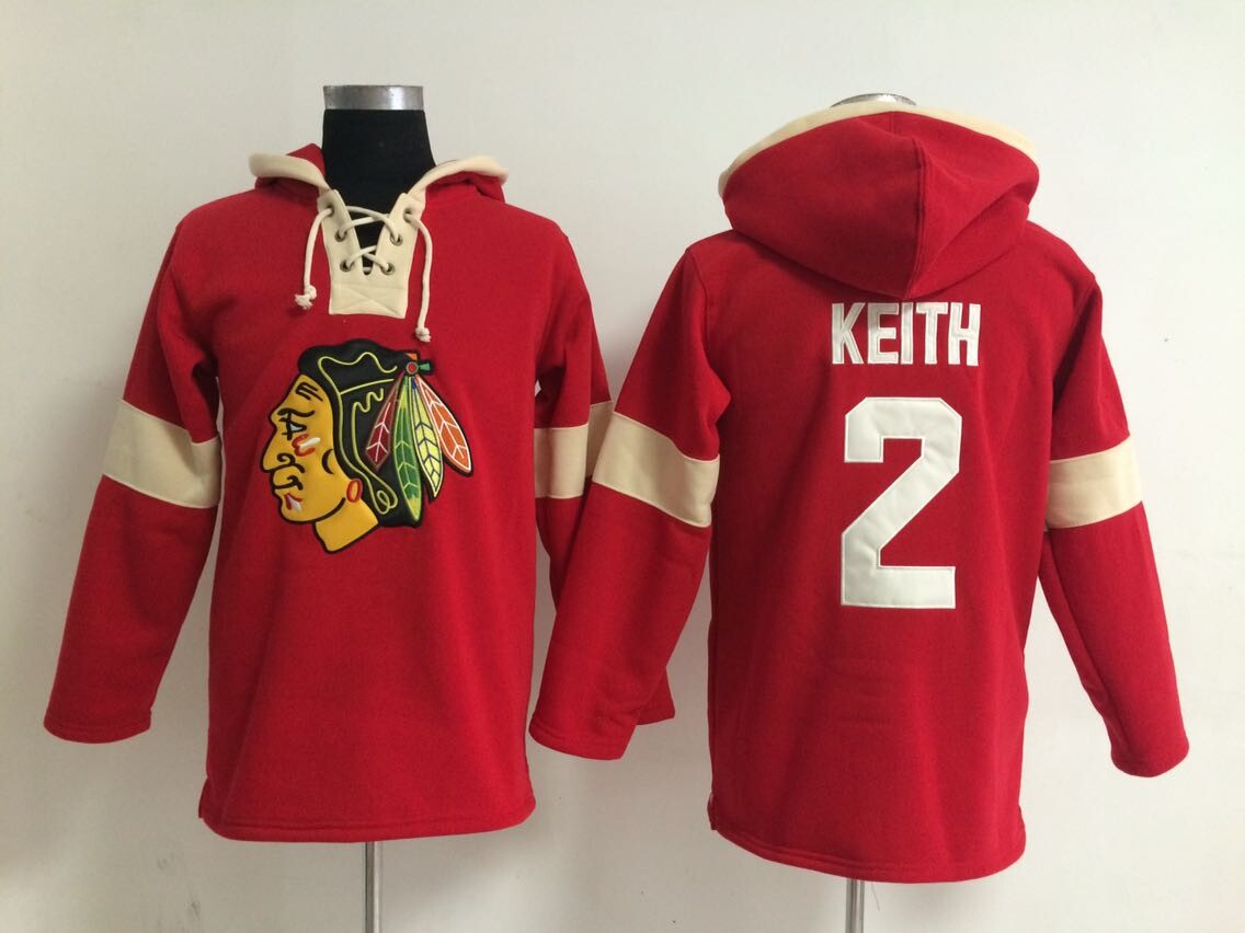 NHL Chicago Blackhawks #2 Keith Red Hoodie