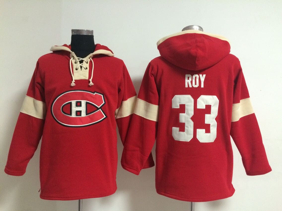 NHL Montreal Canadiens #33 Roy Red Hoodie