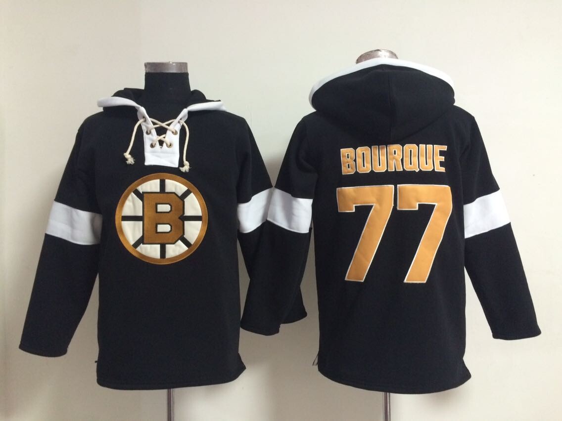 NHL Boston Bruins #77 Bourque Black Hoodie