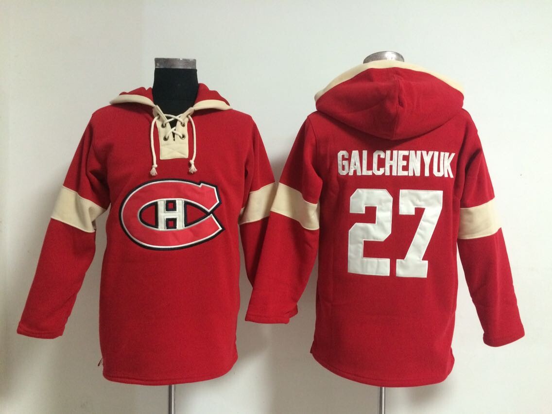 NHL Montreal Canadiens #27 Galchenyuk Red Hoodie