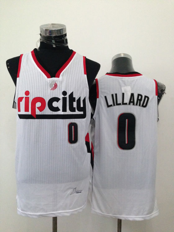 NBA Portland Trail Blazers #8 Lillard White Jersey