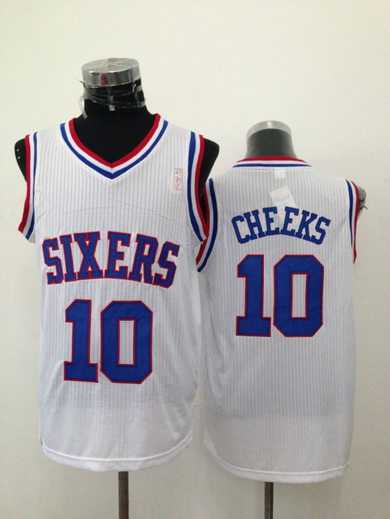NBA Philadelphia 76ers #10 Cheeks White Jersey