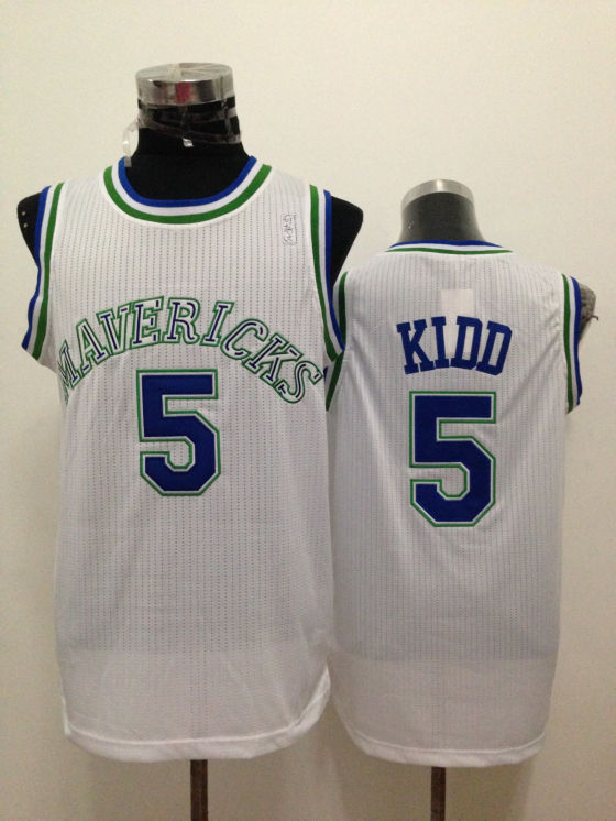 NBA Dallas Mavericks #5 Kidd White Jersey