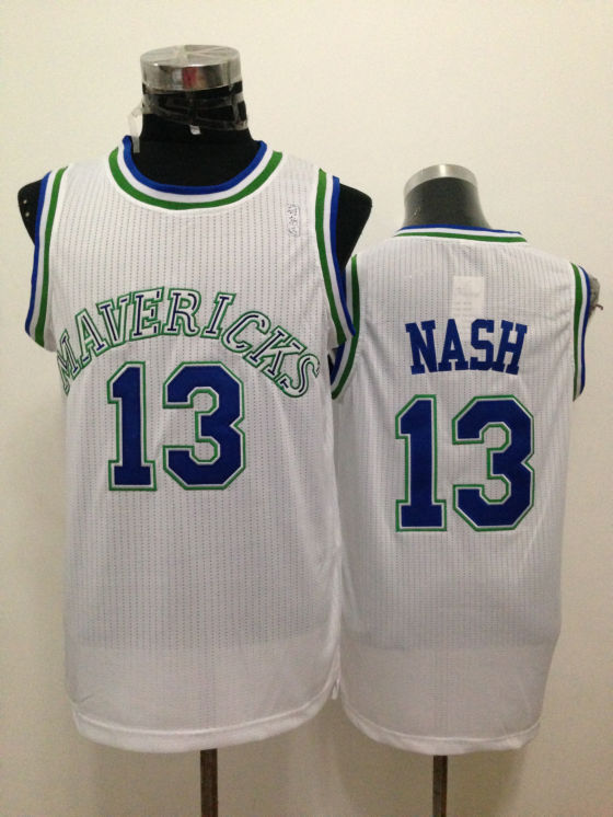 NBA Dallas Mavericks #13 Nash White Jersey