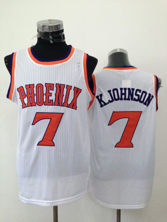 NBA Phoenix Suns #7 Kjohnson White Jersey
