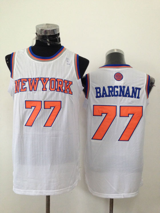 New York knicks #77 Barganani White Jersey