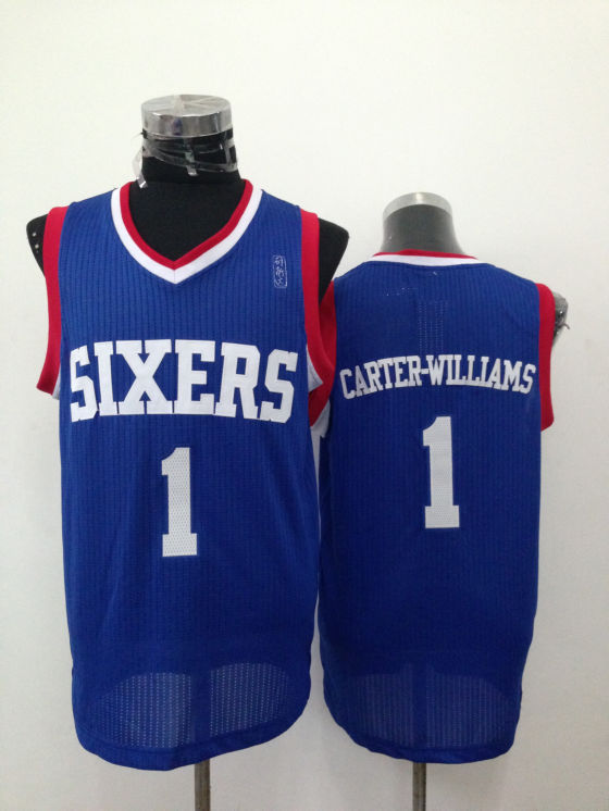 NBA Philadelphia 76ers #1 Carter-Williams Blue Jersey