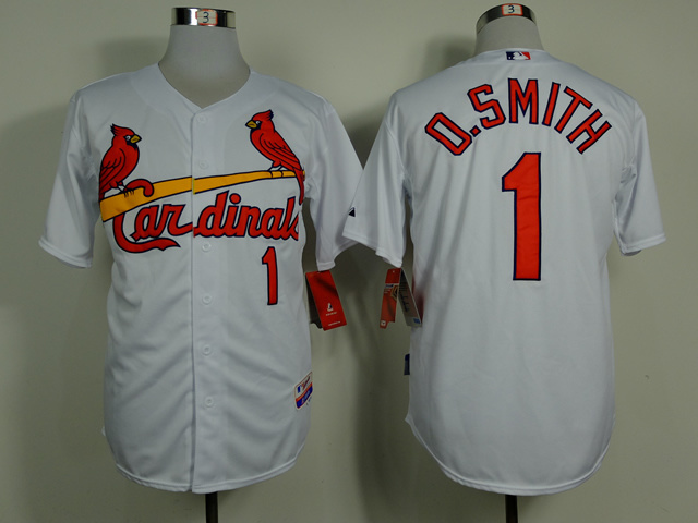 MLB St. Louis Cardinals #1 D.Smith White Jersey