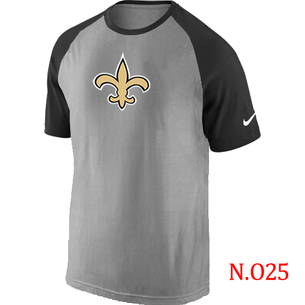 Nike NFL New Orleans Saints Grey Black Color T-Shirt