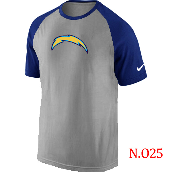 Nike NFL San Diego Chargers Grey Blue T-Shirt