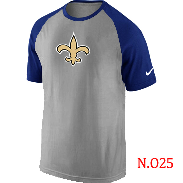 Nike NFL New Orleans Saints Grey Blue T-Shirt