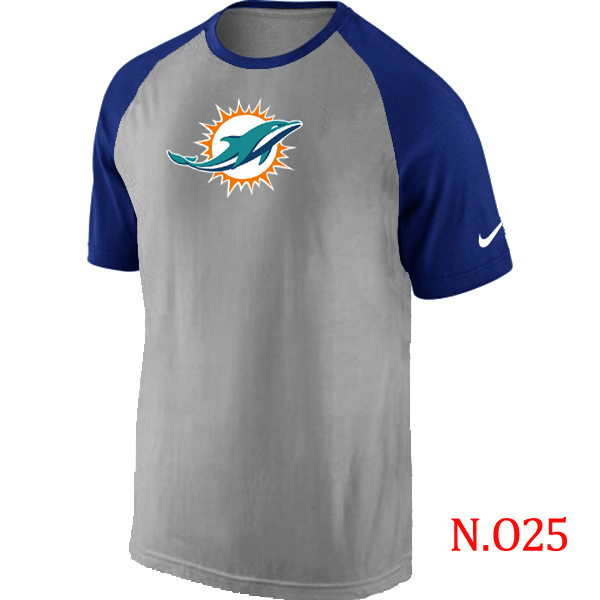 Nike NFL Miami Dolphins Grey Blue T-Shirt