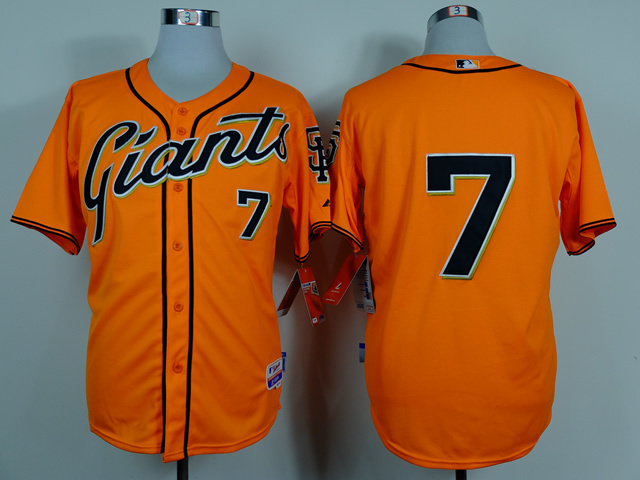 MLB San Francisco Giants #7 Orange Jersey