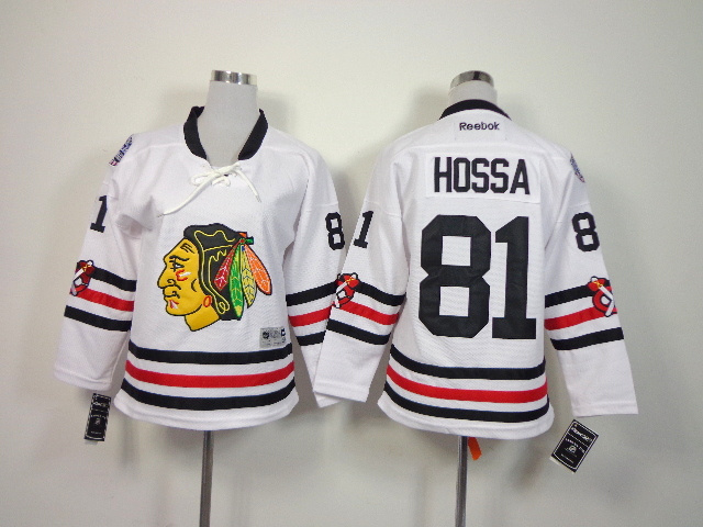 NHL Chicago Blackhawks #81 Hossa White Women Jersey