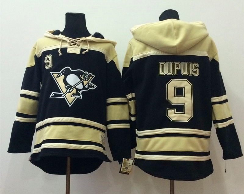NHL Pittsburgh Penguins #9 Dupuis Black Hoodie
