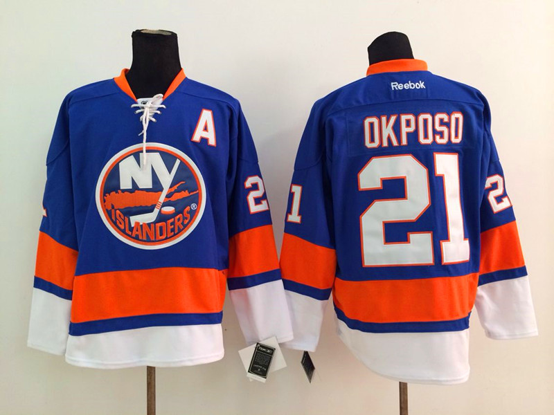NHL New York Islanders #21 Okposo Blue Jersey