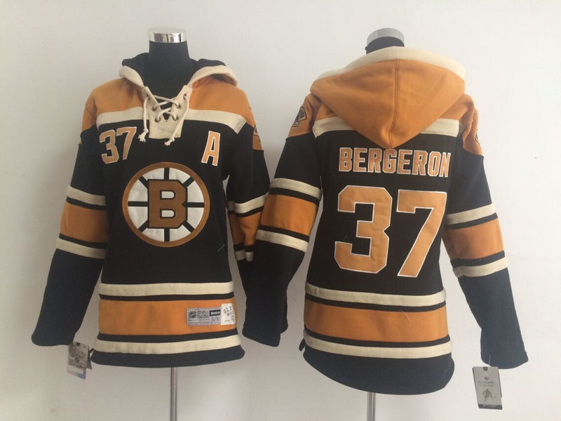 NHL Boston Bruins #37 Bergeron Black Youth Hoodie