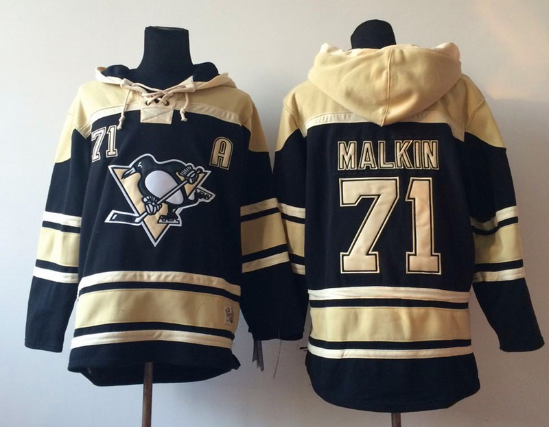 NHL Pittsburgh Penguins #71 Malkin Black Hoodie
