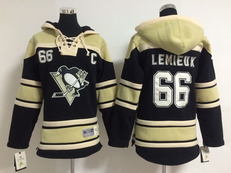 NHL Pittsburgh Penguins #66 Lemieuk Black Youth Hoodie