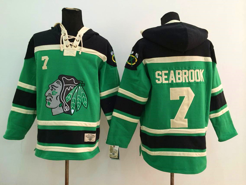 NHL Chicago Blackhawks #7 Seabrook Green Hoodie