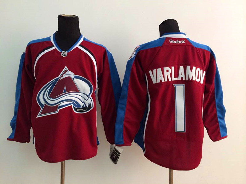 NHL Colorado Avalanche #1 Varlamov Red Jersey