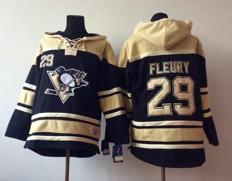 NHL Pittsburgh Penguins #29 Fleury Black Hoodie