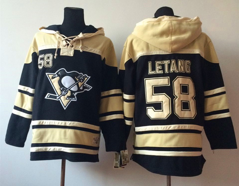 NHL Pittsburgh Penguins #58 Letang Black Hoodie