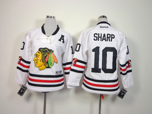 NHL Chicago Blackhawks #10 Sharp White Youth Jersey