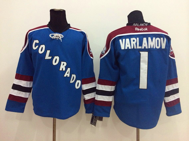 NHL Colorado Avalanche #1 Varlamov Blue Jersey